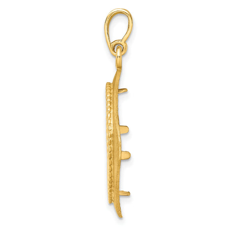 17 mm 14k Yellow Gold coin bezel pendant for US $10 American Eagle Platinum — alternate view