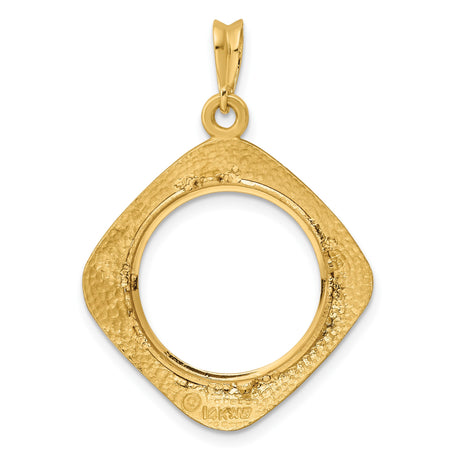 17 mm 14k Yellow Gold coin bezel pendant for US $10 American Eagle Platinum — additional image