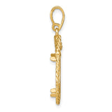 17 mm 14k Yellow Gold coin bezel pendant for US $10 American Eagle Platinum — alternate view