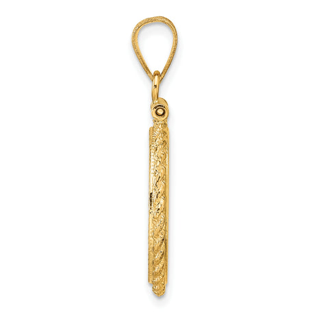 17 mm 14k Yellow Gold coin bezel pendant for US $10 American Eagle Platinum — alternate view