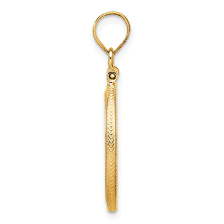 17 mm 14k Yellow Gold coin bezel pendant for US $10 American Eagle Platinum — alternate view