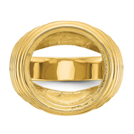 17 mm 14k Yellow Gold coin bezel ring for US $10 American Eagle Platinum — additional image