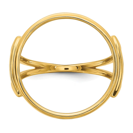 17 mm 14k Yellow Gold coin bezel ring for US $10 American Eagle Platinum — additional image