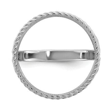 17 mm 14k White Gold coin bezel ring for US $10 American Eagle Platinum — additional image