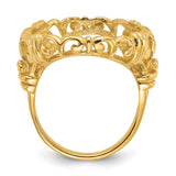 17 mm 14k Yellow Gold coin bezel ring for US $10 American Eagle Platinum — alternate view