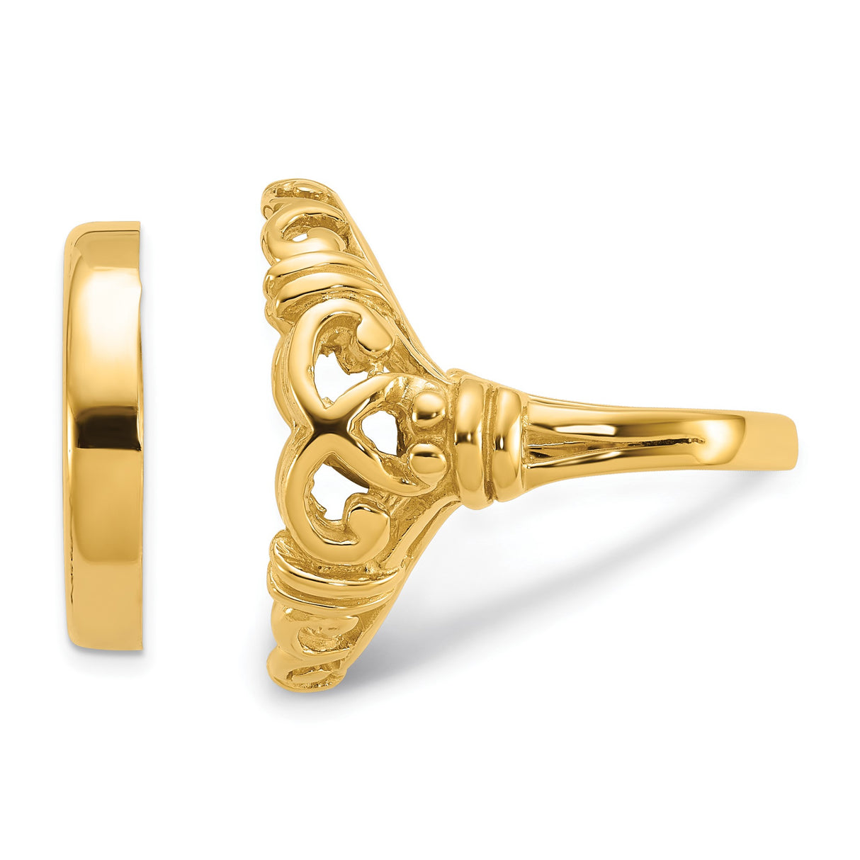 17 mm 14k Yellow Gold coin bezel ring for US $10 American Eagle Platinum — additional image