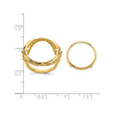 17 mm 14k Yellow Gold coin bezel ring for US $10 American Eagle Platinum — size reference (ruler)