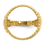 17 mm 14k Yellow Gold coin bezel ring for US $10 American Eagle Platinum — additional image