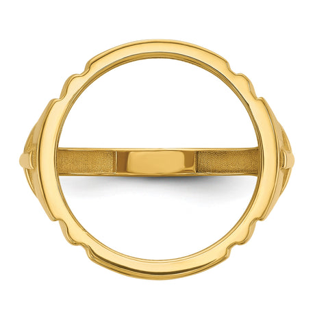 17 mm 14k Yellow Gold coin bezel ring for US $10 American Eagle Platinum — additional image
