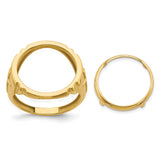 17 mm 14k Yellow Gold coin bezel ring for US $10 American Eagle Platinum