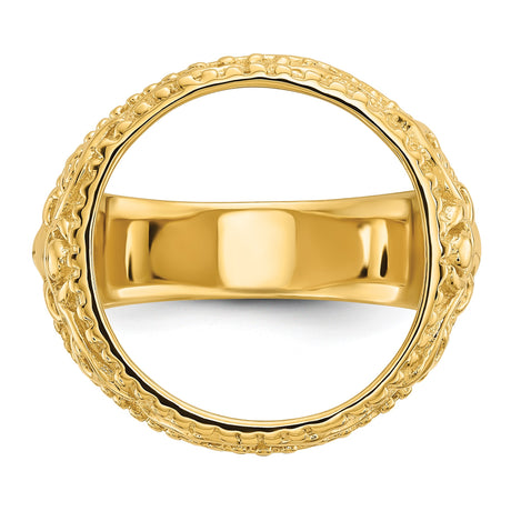 17 mm 14k Yellow Gold coin bezel ring for US $10 American Eagle Platinum — additional image