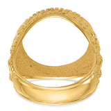 17 mm 14k Yellow Gold coin bezel ring for US $10 American Eagle Platinum — additional image