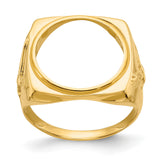 17 mm 14k Yellow Gold coin bezel ring for US $10 American Eagle Platinum — additional image