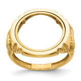 17 mm 14k Yellow Gold coin bezel ring for US $10 American Eagle Platinum — additional image