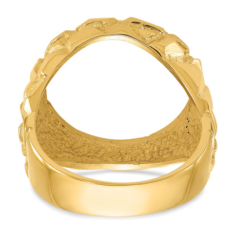 17 mm 14k Yellow Gold coin bezel ring for US $10 American Eagle Platinum — additional image