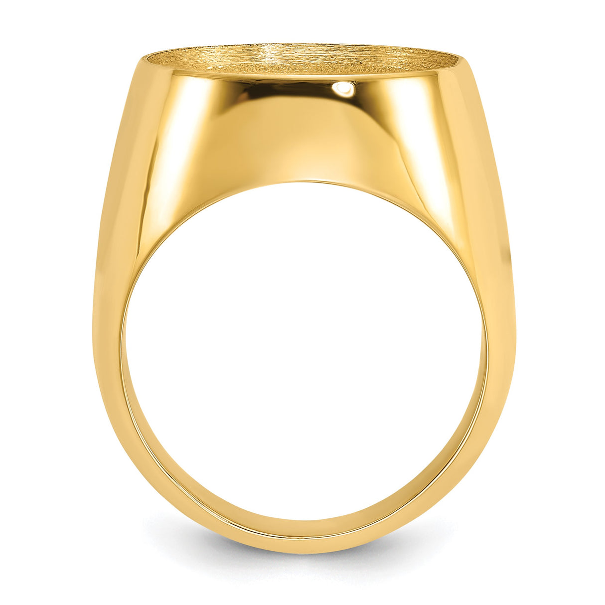 17 mm 14k Yellow Gold coin bezel ring for US $10 American Eagle Platinum — alternate view