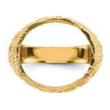 17 mm 14k Yellow Gold coin bezel ring for US $10 American Eagle Platinum — additional image