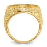 17 mm 14k Yellow Gold coin bezel ring for US $10 American Eagle Platinum — alternate view