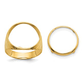 17 mm 14k Yellow Gold coin bezel ring for US $10 American Eagle Platinum
