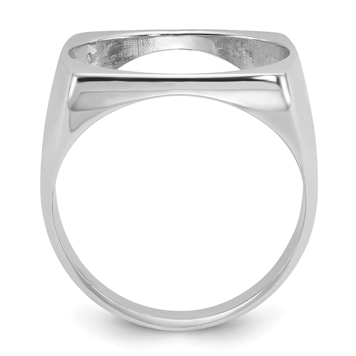 17 mm 14k White Gold coin bezel ring for US $10 American Eagle Platinum — alternate view