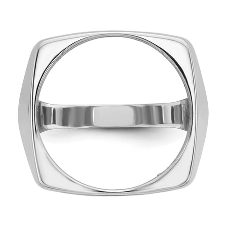 17 mm 14k White Gold coin bezel ring for US $10 American Eagle Platinum — additional image