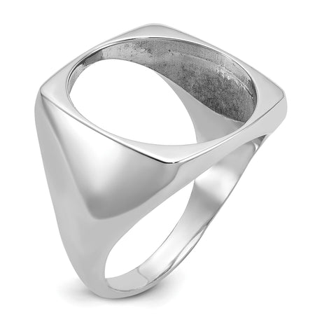 17 mm 14k White Gold coin bezel ring for US $10 American Eagle Platinum — additional image