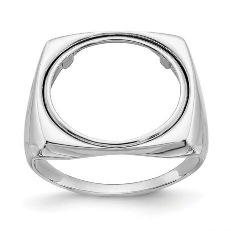17 mm 14k White Gold coin bezel ring for US $10 American Eagle Platinum — additional image