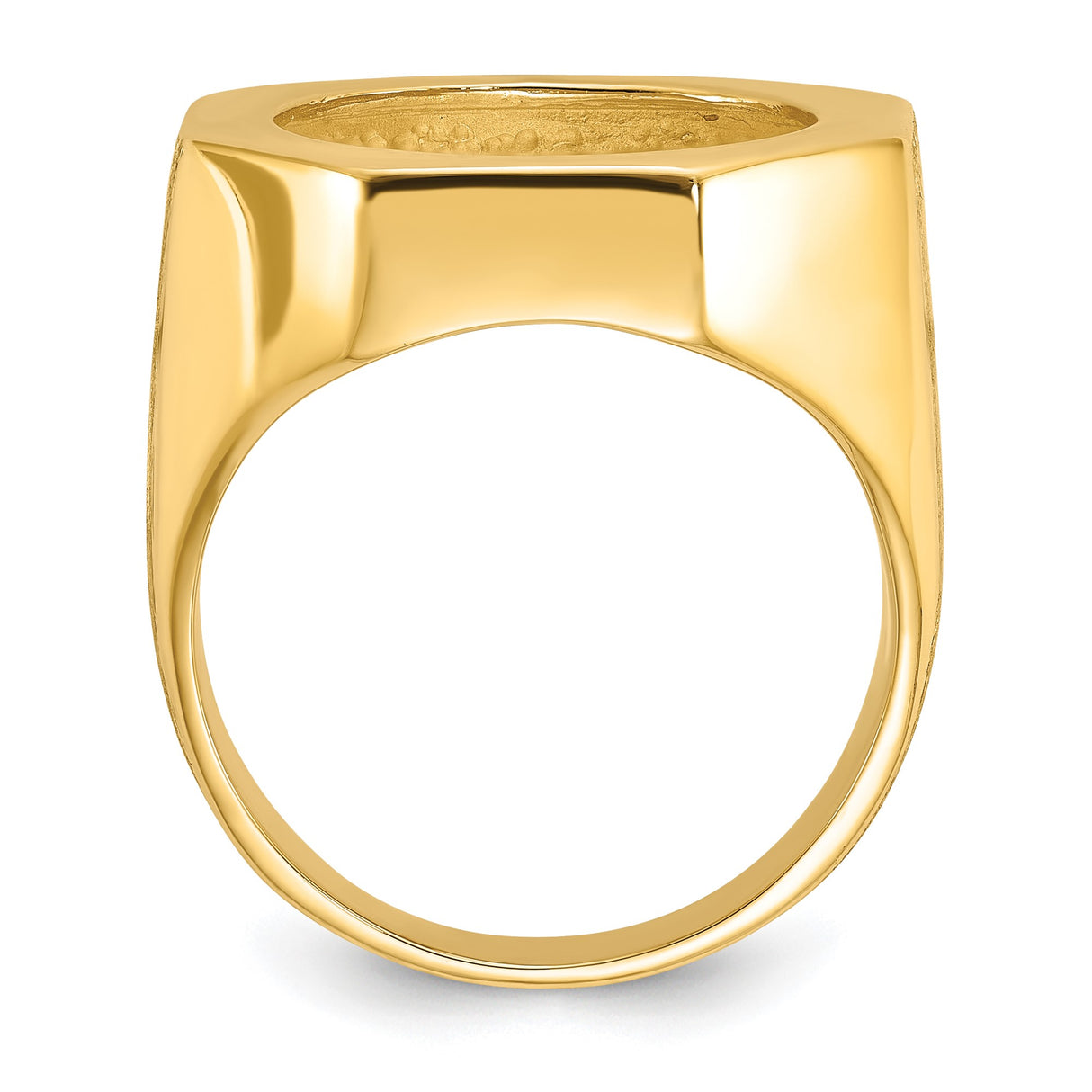 17 mm 14k Yellow Gold coin bezel ring for US $10 American Eagle Platinum — alternate view
