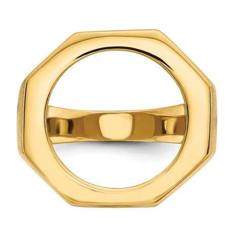 17 mm 14k Yellow Gold coin bezel ring for US $10 American Eagle Platinum — additional image