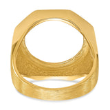 17 mm 14k Yellow Gold coin bezel ring for US $10 American Eagle Platinum — additional image