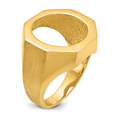 17 mm 14k Yellow Gold coin bezel ring for US $10 American Eagle Platinum — additional image