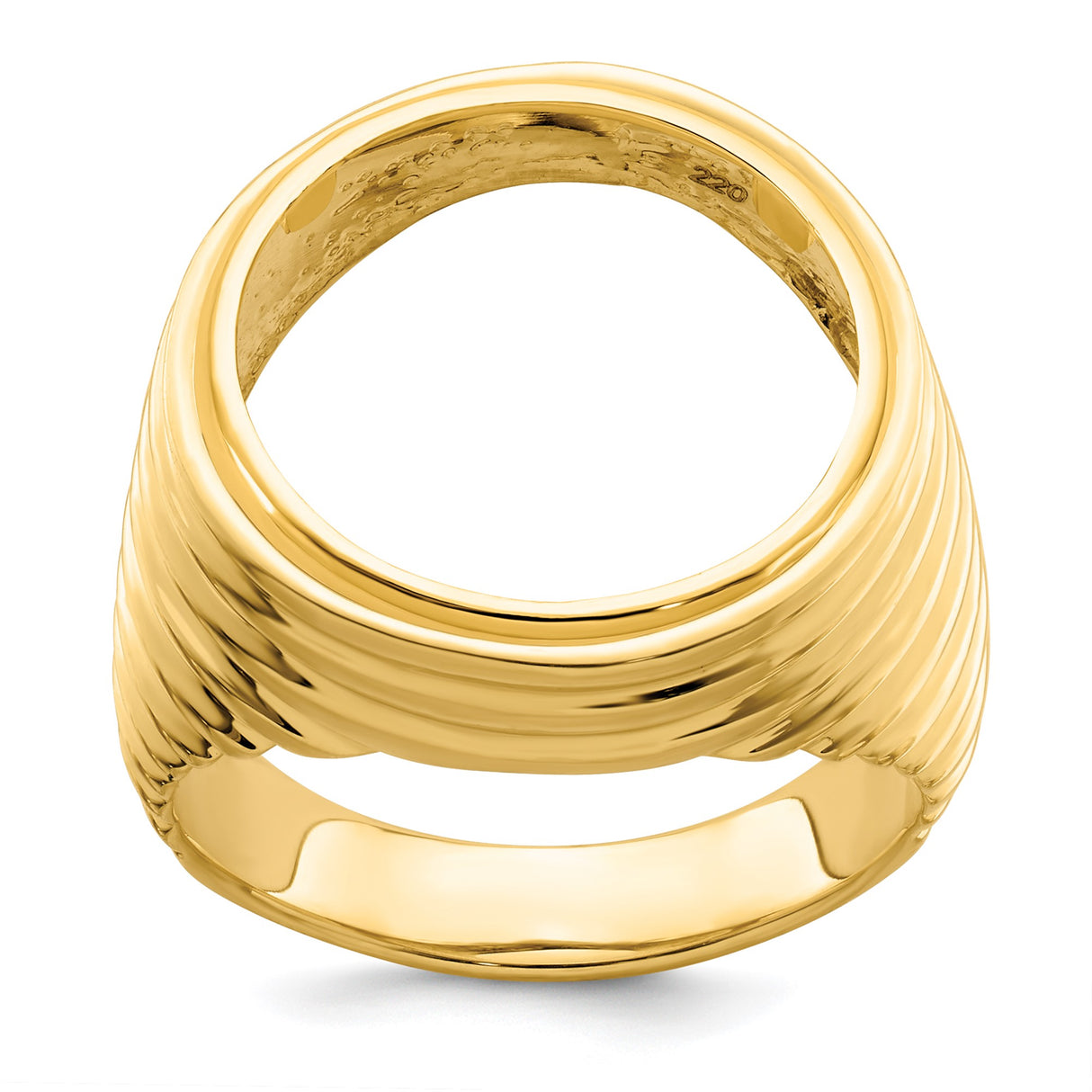 17 mm 14k Yellow Gold coin bezel ring for US $10 American Eagle Platinum — additional image