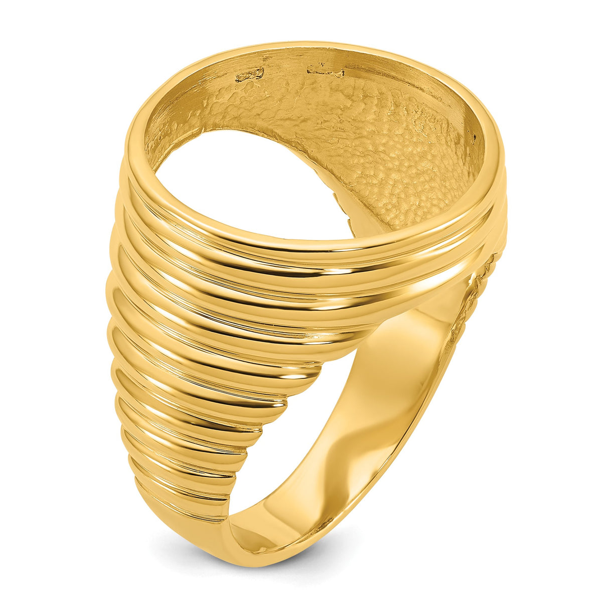 17 mm 14k Yellow Gold coin bezel ring for US $10 American Eagle Platinum — additional image
