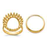 17 mm 14k Yellow Gold coin bezel ring for US $10 American Eagle Platinum