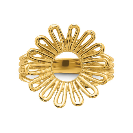 17 mm 14k Yellow Gold coin bezel ring for US $10 American Eagle Platinum — additional image