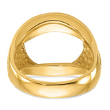 17 mm 14k Yellow Gold coin bezel ring for US $10 American Eagle Platinum — additional image