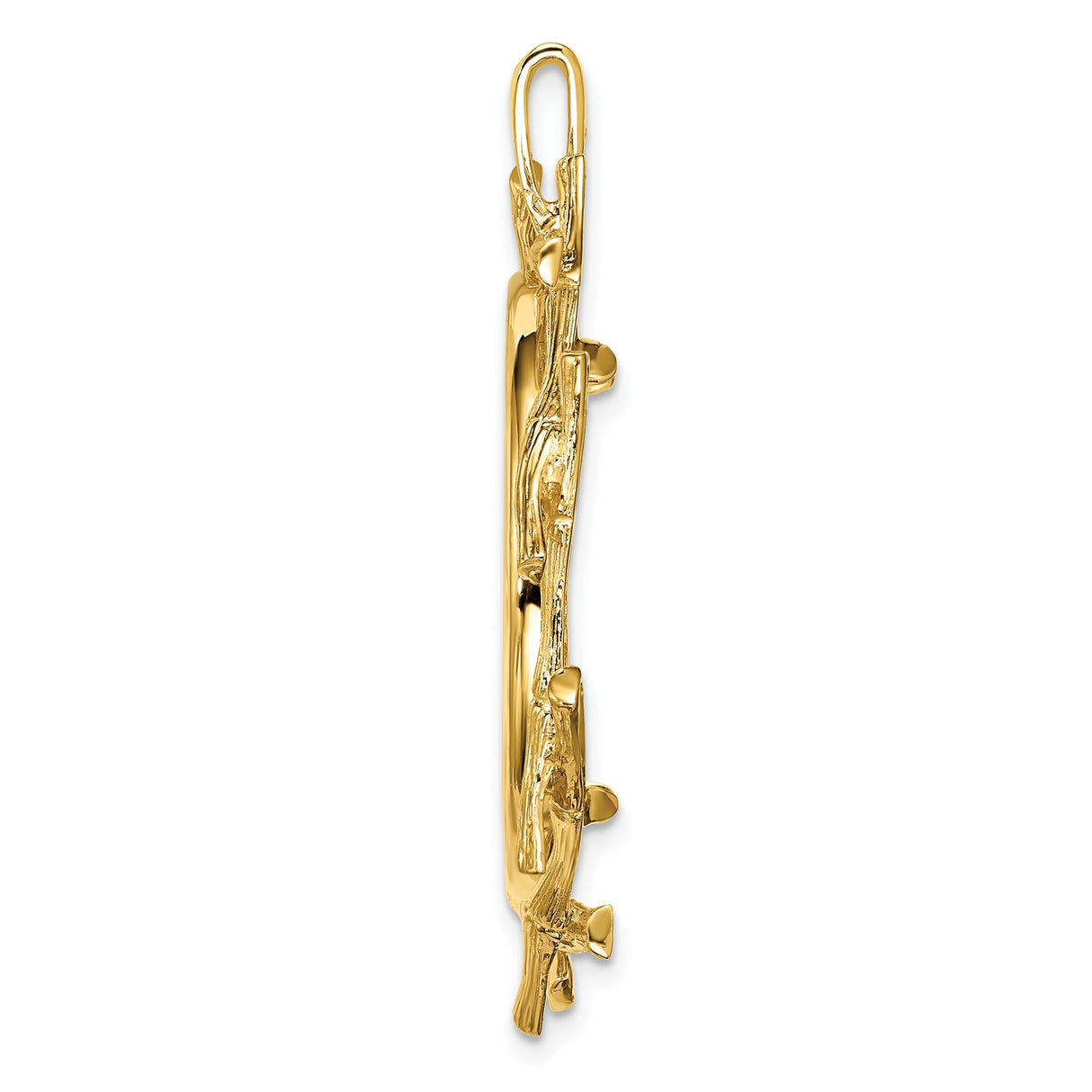 27 mm 14k Yellow Gold coin bezel pendant for US $25 American Buffalo — alternate view
