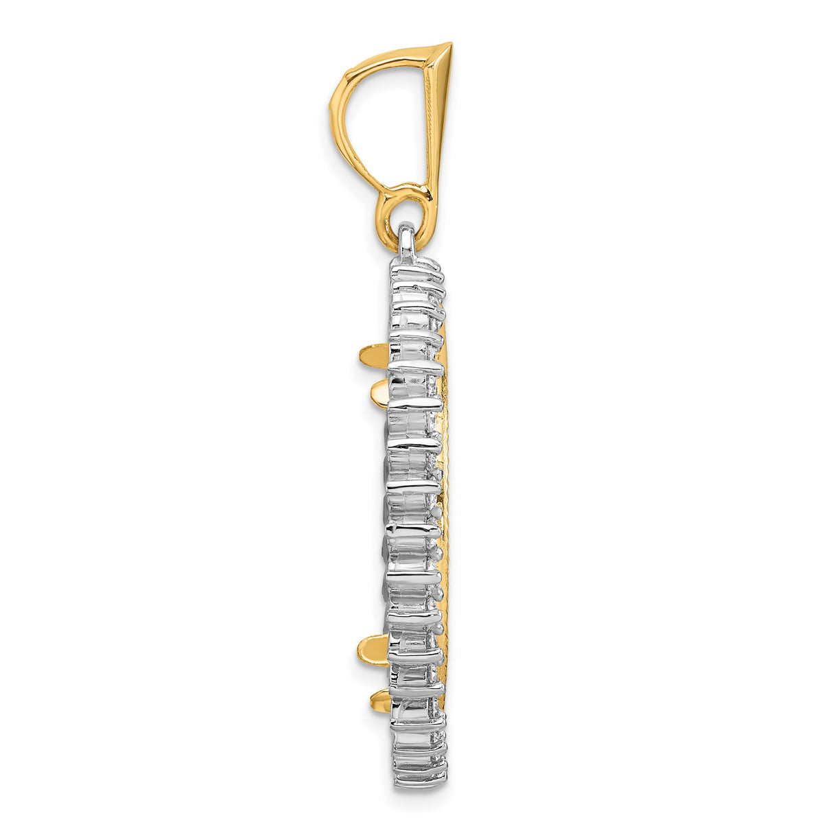 27 mm 14k Multi-Tone Gold coin bezel pendant for US $25 American Buffalo — alternate view