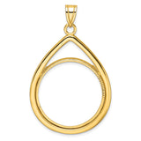 27 mm 14k Yellow Gold coin bezel pendant for US $25 American Buffalo