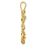 27 mm 14k Yellow Gold coin bezel pendant for US $25 American Buffalo — alternate view