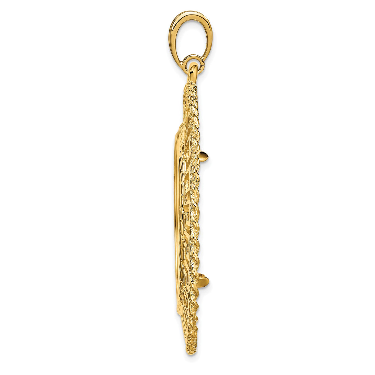 27 mm 14k Yellow Gold coin bezel pendant for US $25 American Buffalo — alternate view