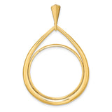 27 mm 14k Yellow Gold coin bezel pendant for US $25 American Buffalo