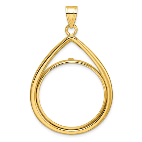 27 mm 10k Yellow Gold coin bezel pendant for US $25 American Buffalo