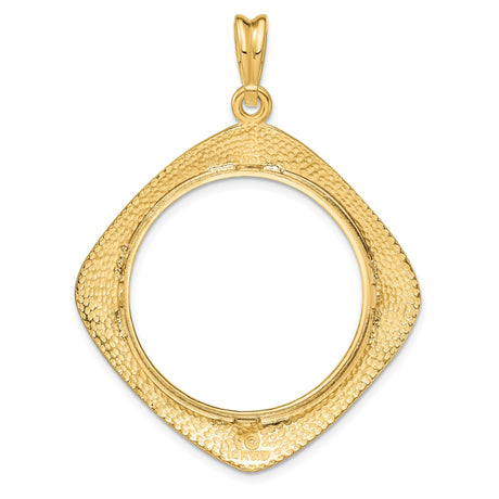 27 mm 14k Yellow Gold coin bezel pendant for US $25 American Buffalo — additional image