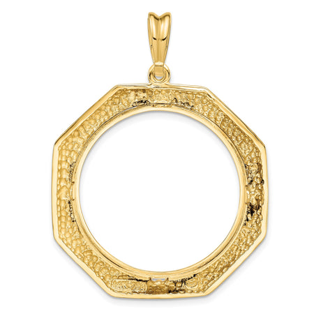 27 mm 14k Yellow Gold coin bezel pendant for US $25 American Eagle — additional image