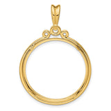 27 mm 14k Yellow Gold coin bezel pendant for US $25 American Eagle — additional image