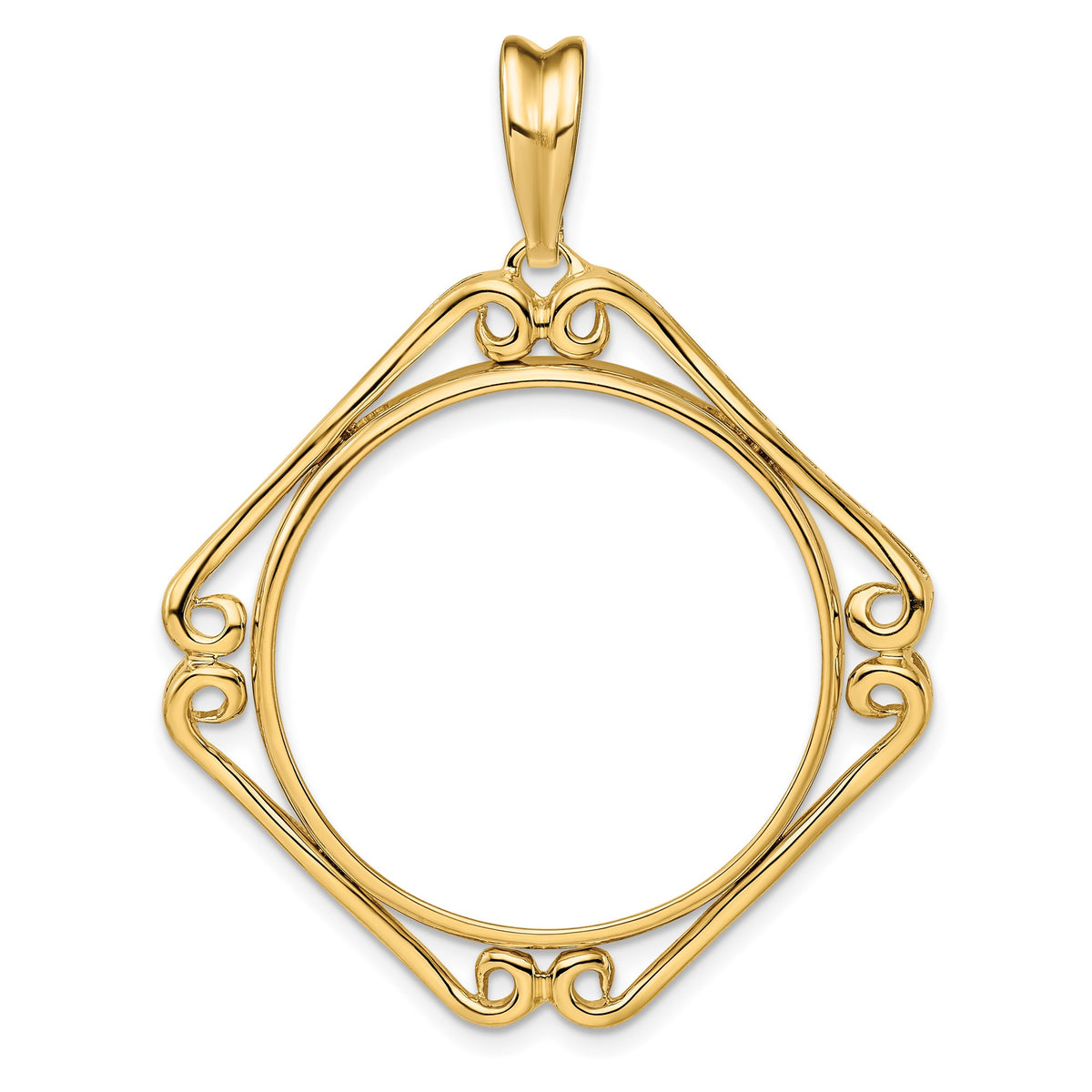 US 1/2 oz Gold American Eagle $25 Coin Bezel Pendant Prong Set – Gold ...