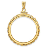 27 mm 14k Yellow Gold coin bezel pendant for US $25 American Eagle — additional image
