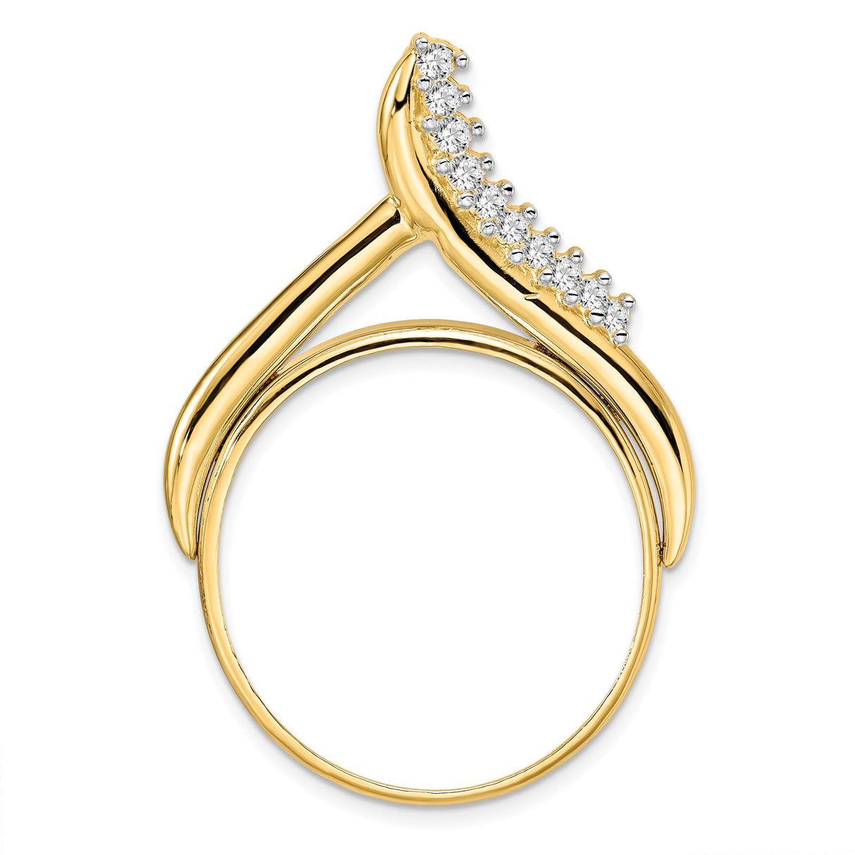 27 mm 14k Yellow Gold coin bezel pendant for US $25 American Eagle