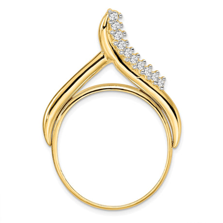 27 mm 14k Yellow Gold coin bezel pendant for US $25 American Eagle